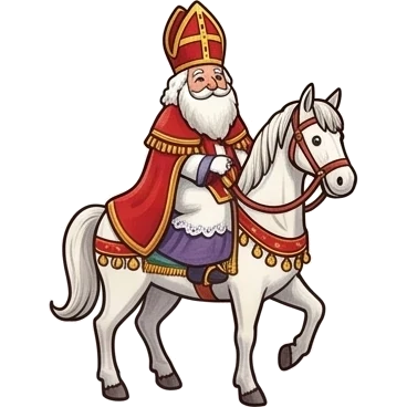 Sinterklaas op zijn paard